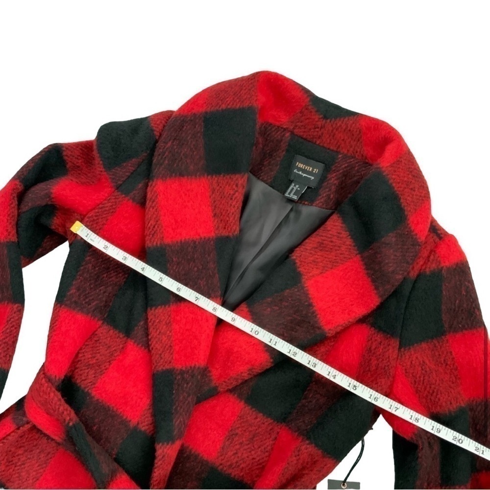 Forever 21 Brushed Buffalo Plaid Coat - Picture 7 of 7